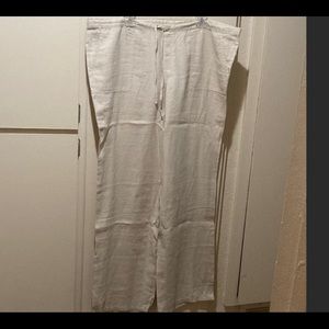 WOMENS LINEN PANTS / DRAWSTRING XL